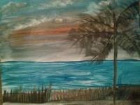 Watercolor Canvas - Sunset Waters - Watercolors